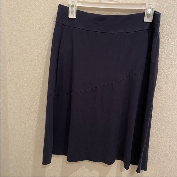Nic + Zoe Navy Asymmetrical Hem Skirt Women’s Size M - Picture 2 of 4
